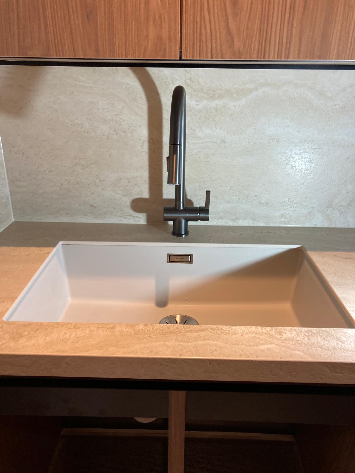 Kitchen sink before Quooker installation on Hermitage Lane in Childs Hill