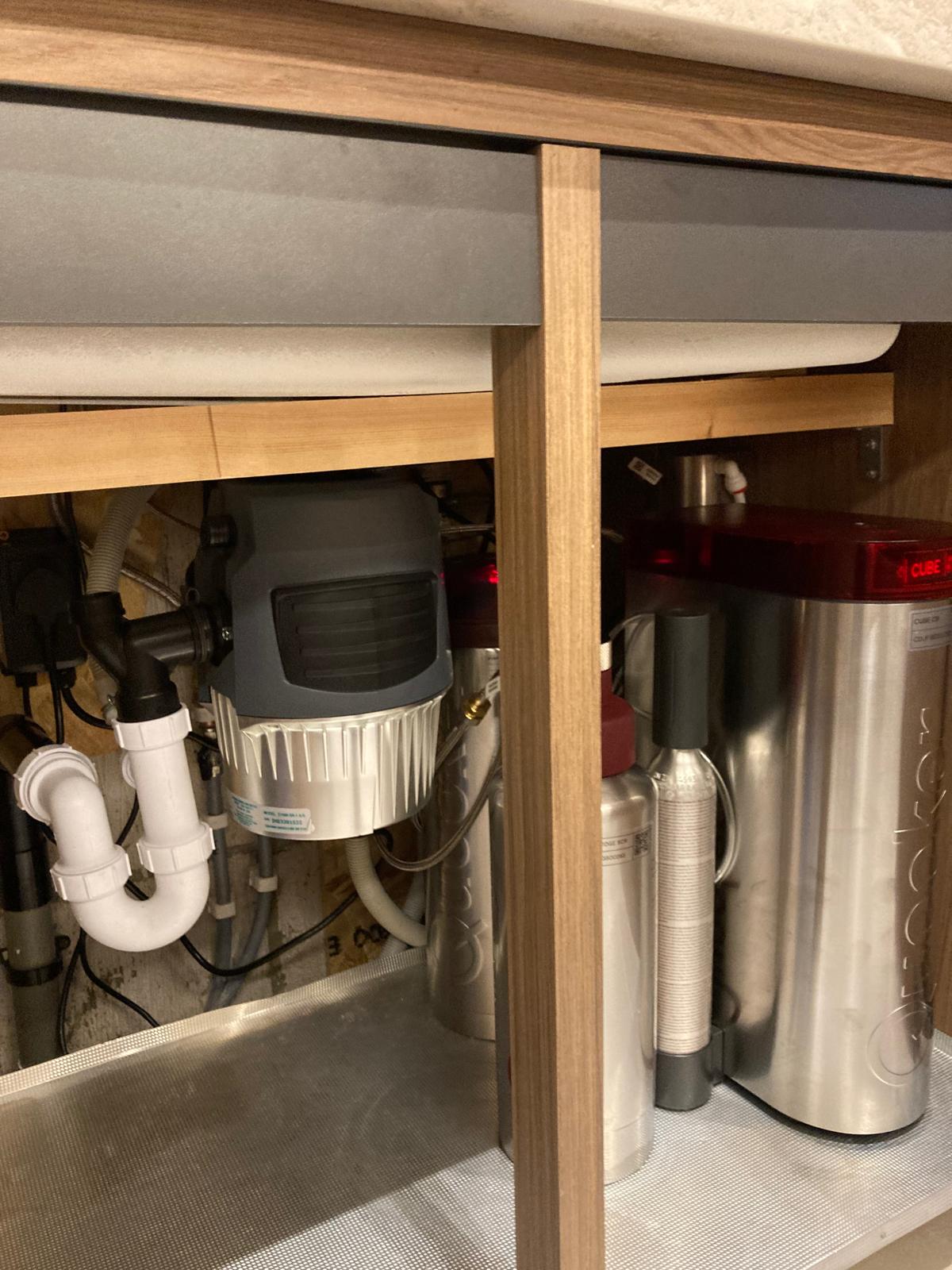 Quooker PRO3, CUBE and Scale Control installed beneath kitchen sink