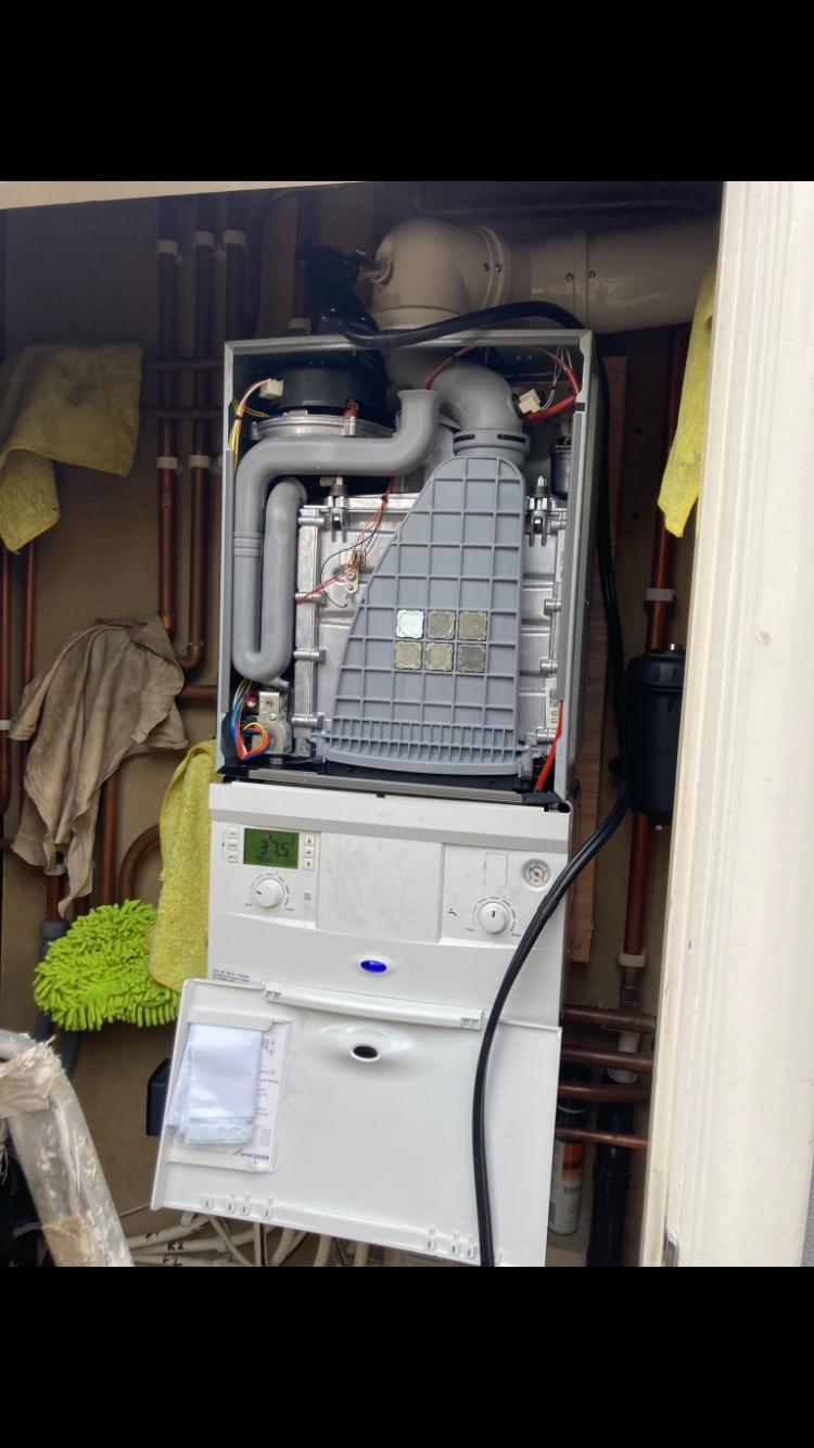 Worcester Bosch Greenstar CDi Compact system boiler being serviced in Radlett