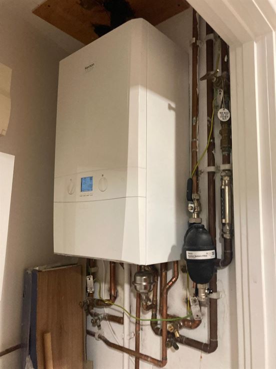 New Keston C30 condensing boiler installed with pipework in the Highgate property