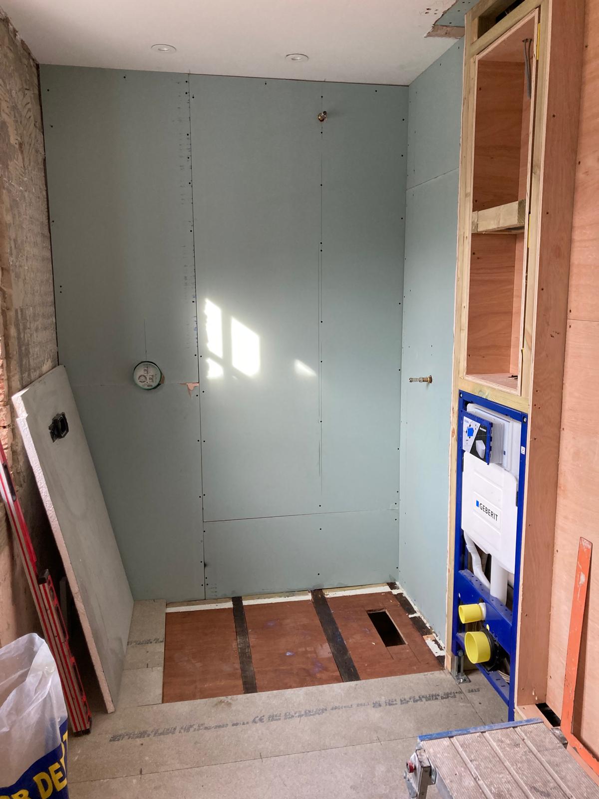 Bathroom renovation in Highgate during works - view 1