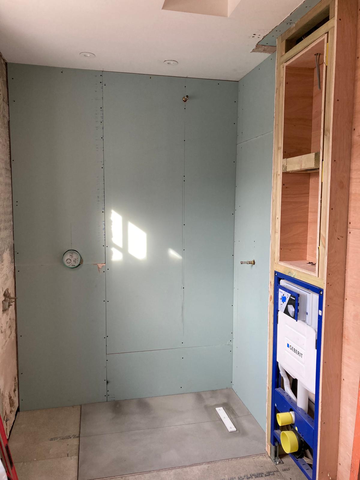 Bathroom renovation in Highgate during works - view 2