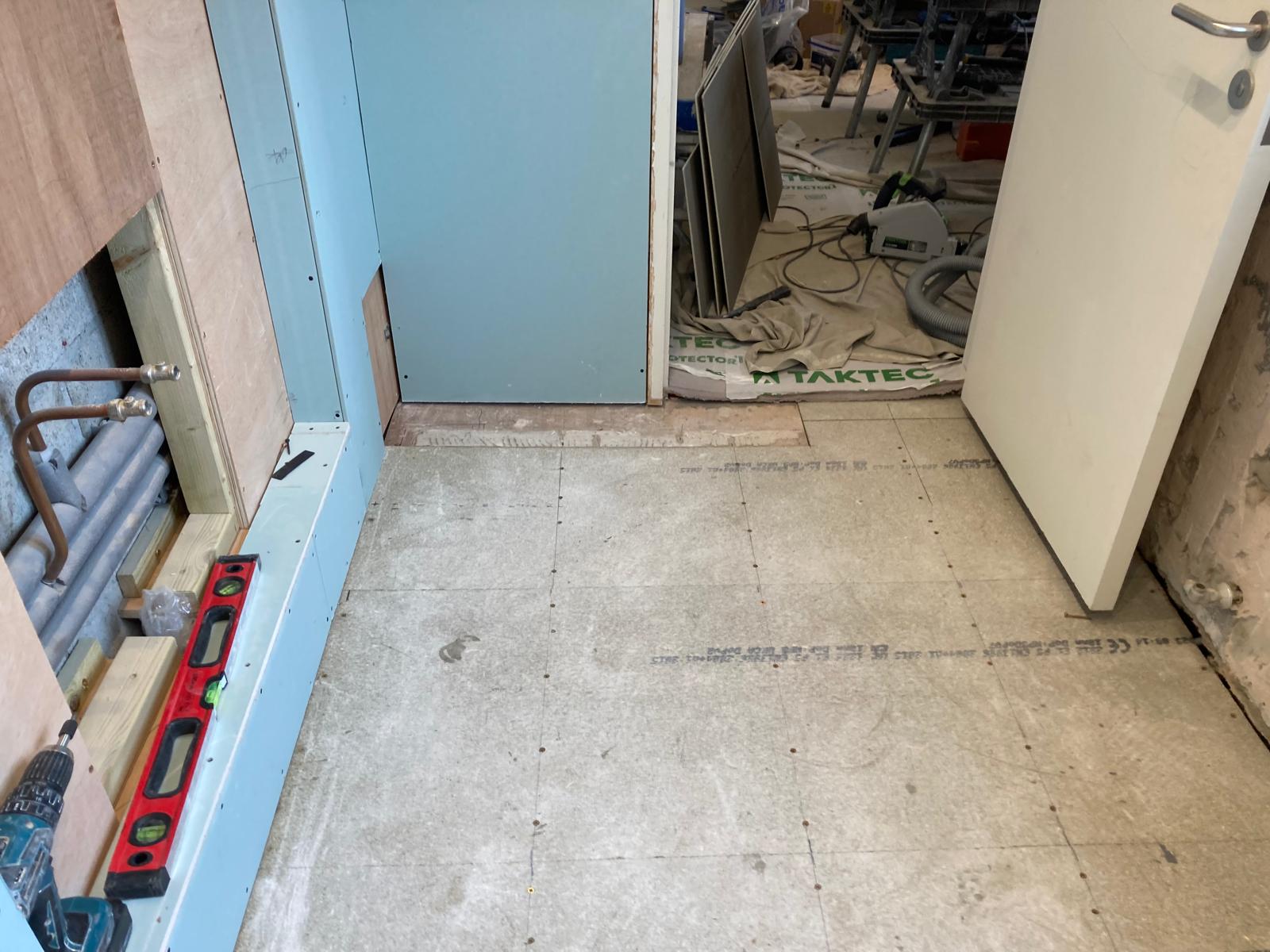 Bathroom renovation in Highgate during works - view 6