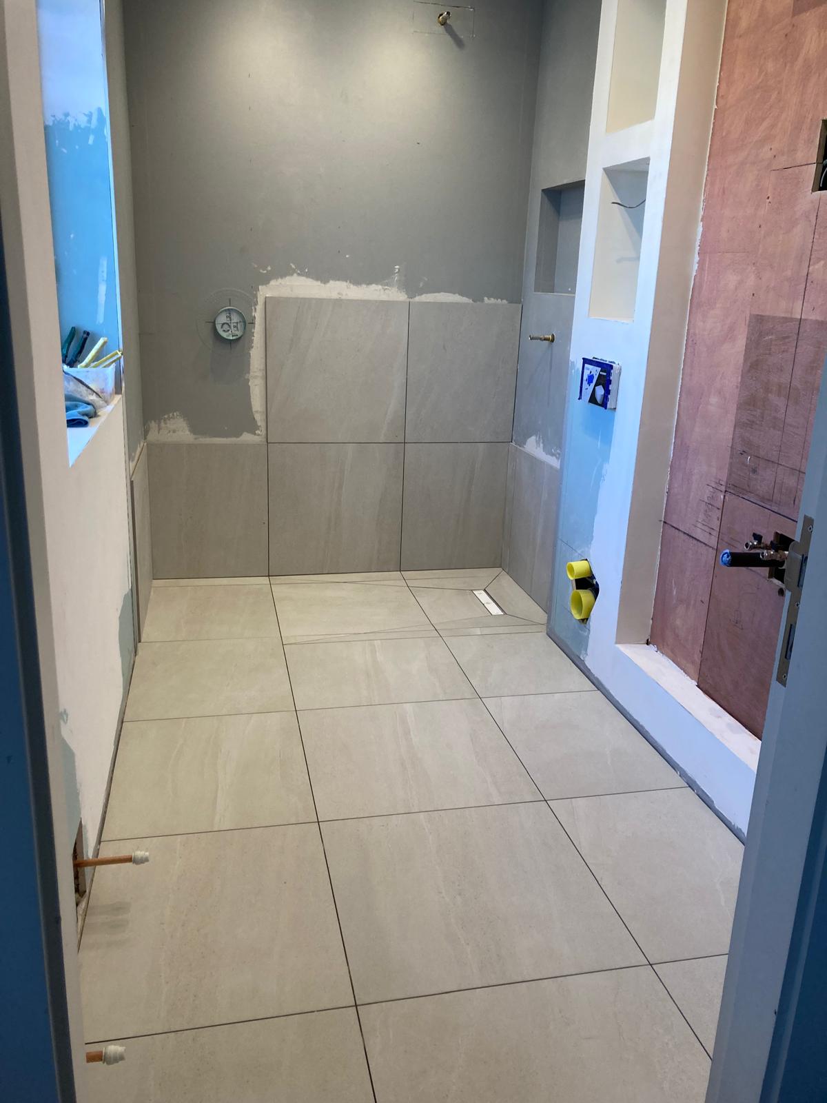 Bathroom renovation in Highgate during works - view 7